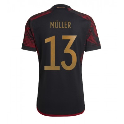 Echipament fotbal Germania Thomas Muller #13 Tricou Deplasare Mondial 2022 maneca scurta